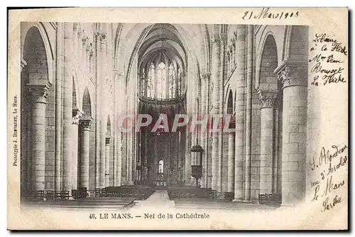 Cartes postales Le Mans Nef De La Cathedrale