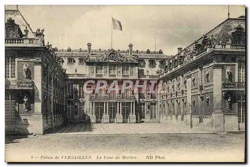 Ansichtskarte AK Palais De Versailles La Cour De Marbre