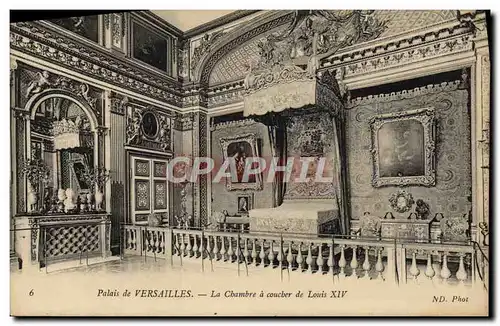 Cartes postales Palais De Versailles La Chambre A Coucher De Louis XIV