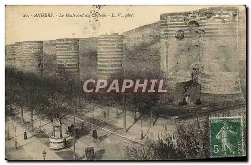 Cartes postales Angers Le Boulevard Du Chateau