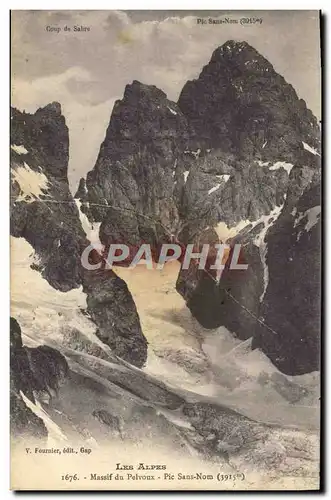 Cartes postales Les Alpes Massif Du Pelvoux Pic Sans Nom