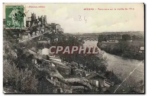 Cartes postales Beziers Panorama Sur La Vallee De l'Orb