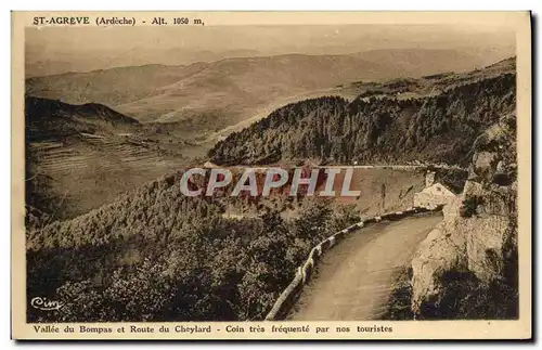 Cartes postales St Agreve Vallee du Bompas et route du Cheylard