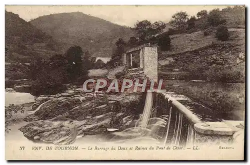 Cartes postales Tournon Le Barrage Du Doux Et Ruines Du Pont De Cesar