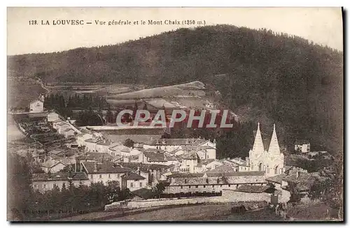 Cartes postales La Louvesc Vue Generale Et Le Mont Chaix