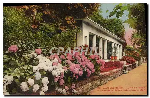 Ansichtskarte AK Vals Les Bains Coin De Jardin et l&#39abri de la source Saint Juan