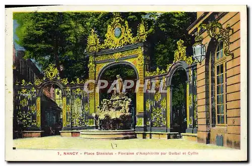 Cartes postales Nancy Place Stanislas Fontaine D&#39Amphitrite Par Guibal et Cyffle