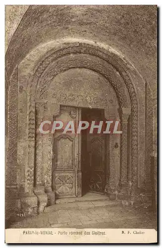 Ansichtskarte AK Paray Le Monial Porte Romane Des Cloitres