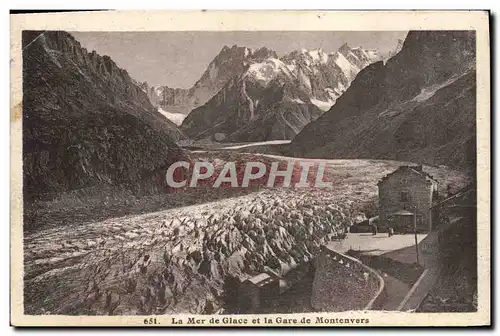 Ansichtskarte AK La Mer De Glace Et La Gare De Montenvers