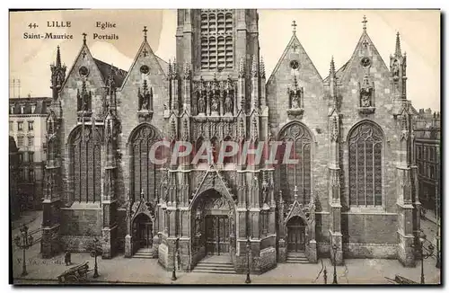 Cartes postales Lille Eglise Saint Maurice Portails