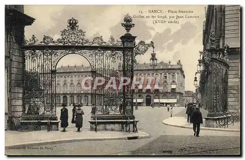 Cartes postales Nancy Place Stanislas Grilles En Fer Forge Par Jean Lamour