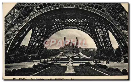 Cartes postales Paris Le Trocadero Tour Eiffel