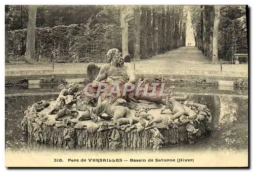 Cartes postales Versailles Bassin De Saturne Hiver