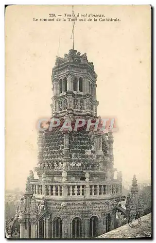 Cartes postales Tours A Vol D&#39Oiseau Le sommet de la tour sud de la cathedrale