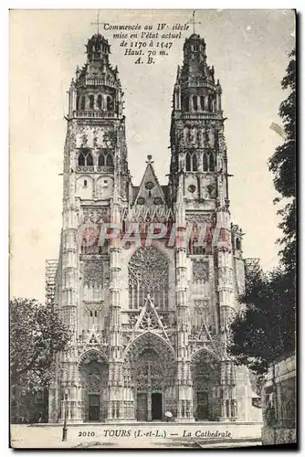 Cartes postales Tours La Cathedrale