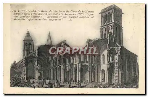 Cartes postales Tours Restes De l&#39Ancienne Basilique De St Martin