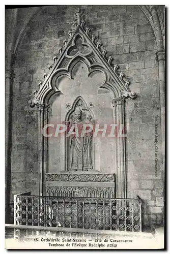 Cartes postales Cathedrale Saint Nazaire Cite De Carcassonne Tombeau de l'eveque Radulphe