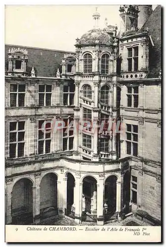 Ansichtskarte AK Chateau De Chambord Escalier De l&#39Aile De Francois 1er