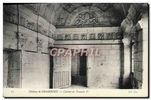 Cartes postales Chateau Cabinet De Francois 1er