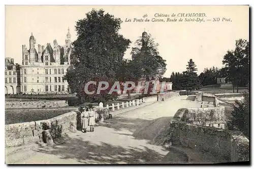 Cartes postales Chateau De Chambord Les Ponts Du Casson Route De Saint Dye