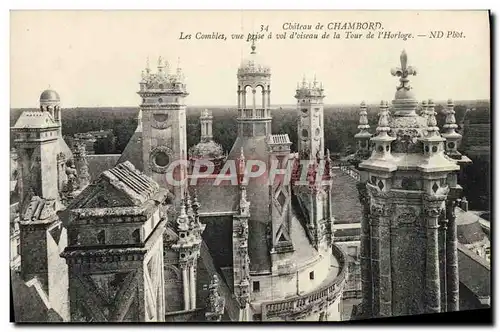 Ansichtskarte AK Chateau De Chambord Les Combles Vue Prise a vol d&#39oiseau de la tour de l&#39hrologe