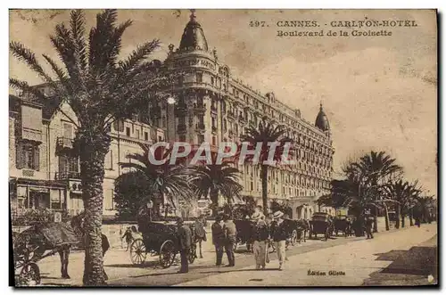 Ansichtskarte AK Cannes Carlton Hotel Boulevard De La Croisette