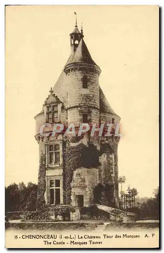 Cartes postales Chenonceau Le Chateau Tour des Marques