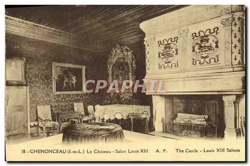 Cartes postales Chenonceau Le Chateau Salon Louis XIII