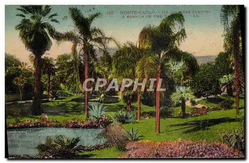 Cartes postales Monte Carlo Un coin des jardins