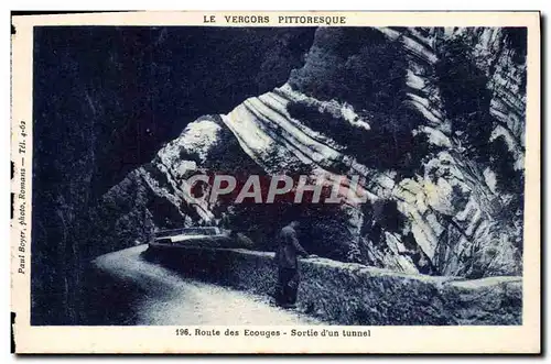 Cartes postales Le Vercors Pittoresque Route des Ecouges Sortie d&#39un tunnel