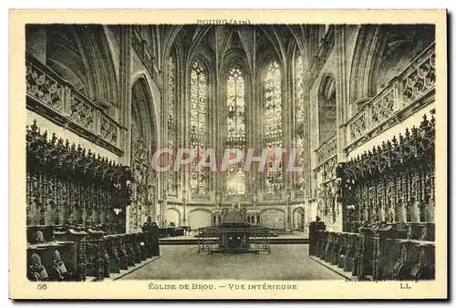 Cartes postales Eglise De Brou Vue Interieure