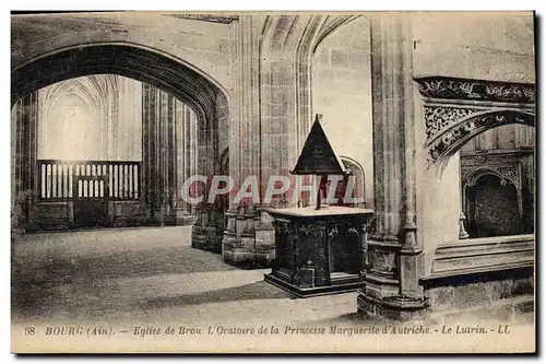 Cartes postales Bourg Eglise De Brou l&#39Oratonre De La Princesse Marguerite D&#39Autriche Le lutrin