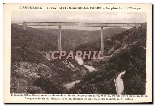 Cartes postales L&#39Auvergne Viaduc Des Fades Le Plus Haut D&#39Europe