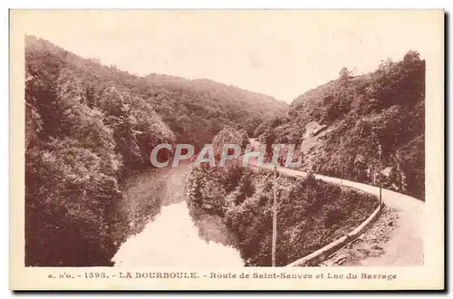 Cartes postales L&#39Auvergne La Bourboule Route De Saint Sauves Et Lac Du Barrage