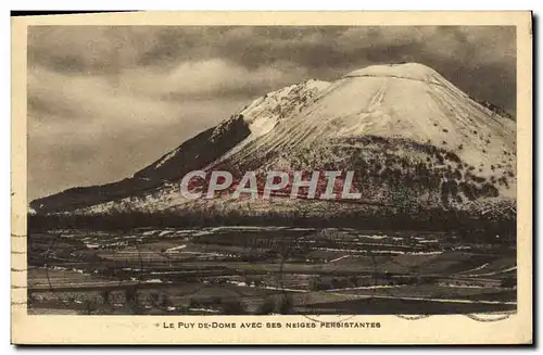 Cartes postales Le Puy De Dome Avec Ses Neiges Persistantes