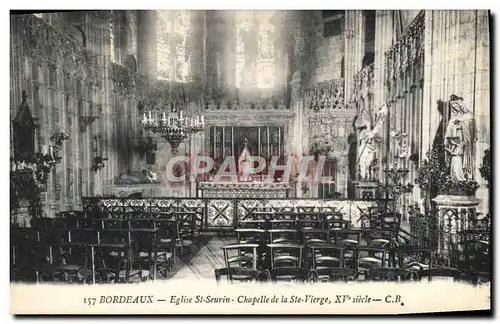 Cartes postales Bordeaux Eglise St Seurin Chapelle De La Ste Vierge