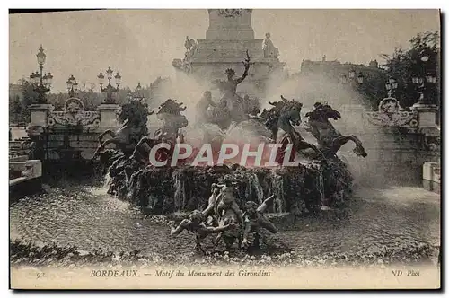 Cartes postales Bordeaux Motif Du Monument Des Girondins