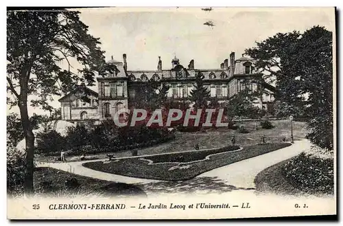 Cartes postales Clermont Ferrand Le Jardin Lecoq Et l&#39Universite