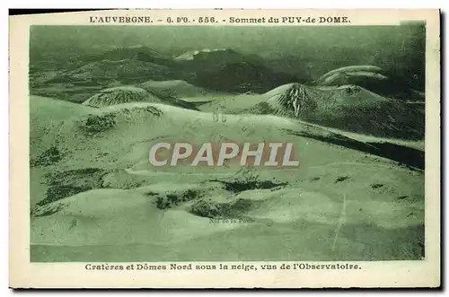 Cartes postales Crateres et Domes Nord sous la neige Vus de l&#39observatoire