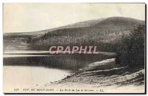 Cartes postales L&#39Auvergne Pittoresque Environs du Mont Dore Les bords du lac de Servieres