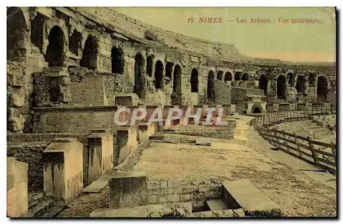 Cartes postales Nimes Les Arenes Vue Interieure