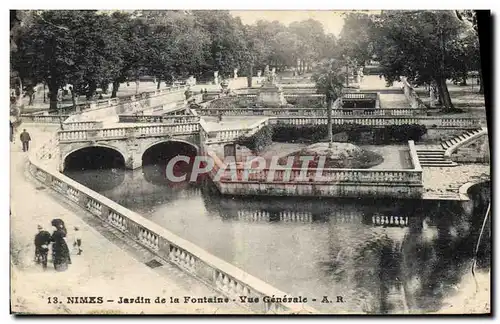 Ansichtskarte AK Nimes Jardin De La Fontaine Vue Generale