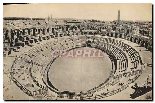 Cartes postales Nimes Vue Interieure des arenes