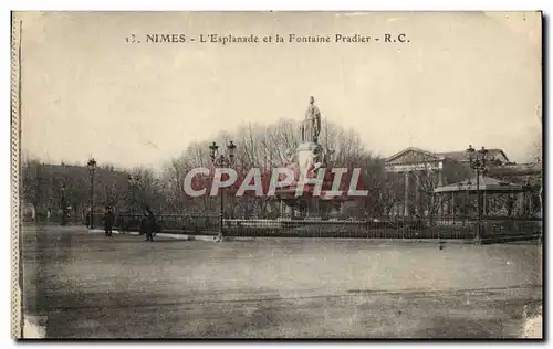 Cartes postales Nimes L'Esplanade Et La Fontaine Pradier