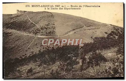 Cartes postales Mont Aigoual Route De l&#39Observatoire a la limite des departemens