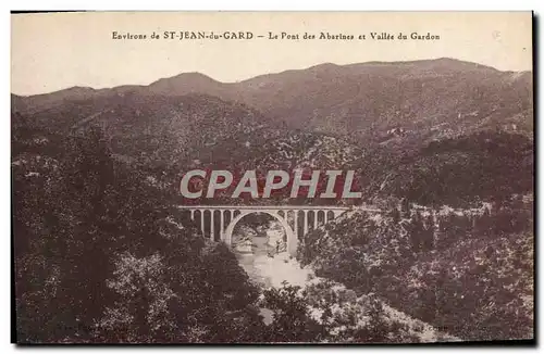 Cartes postales Environs de St Jean Du Gard Le Pont Des Abarines Et Vallee Du Gardon