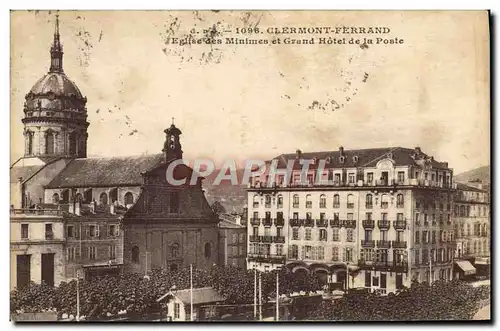 Ansichtskarte AK Clermont Ferrand Eglise Des Minimes Et Grand Hotel De La Poste