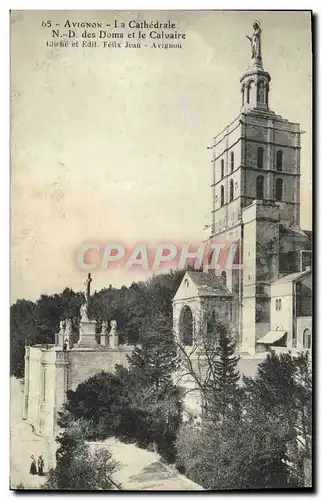 Cartes postales Avignon La Cathedrale ND Des Doms Et Le Calvaire