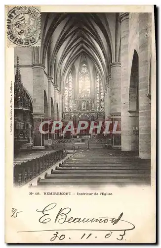 Cartes postales Remiremont Interieur De l&#39Eglise