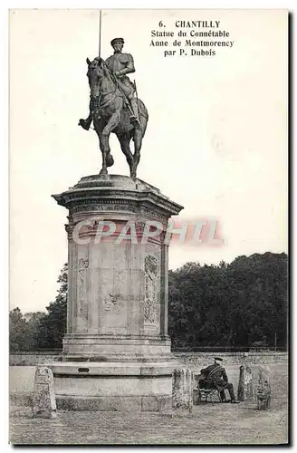 Cartes postales Chantilly Statue Du connetable Anne de Montmorency par Dubois